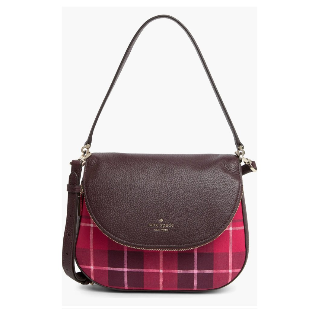 Nwt Kate Spade New York Leila Medium Plaid Shoulder Bag